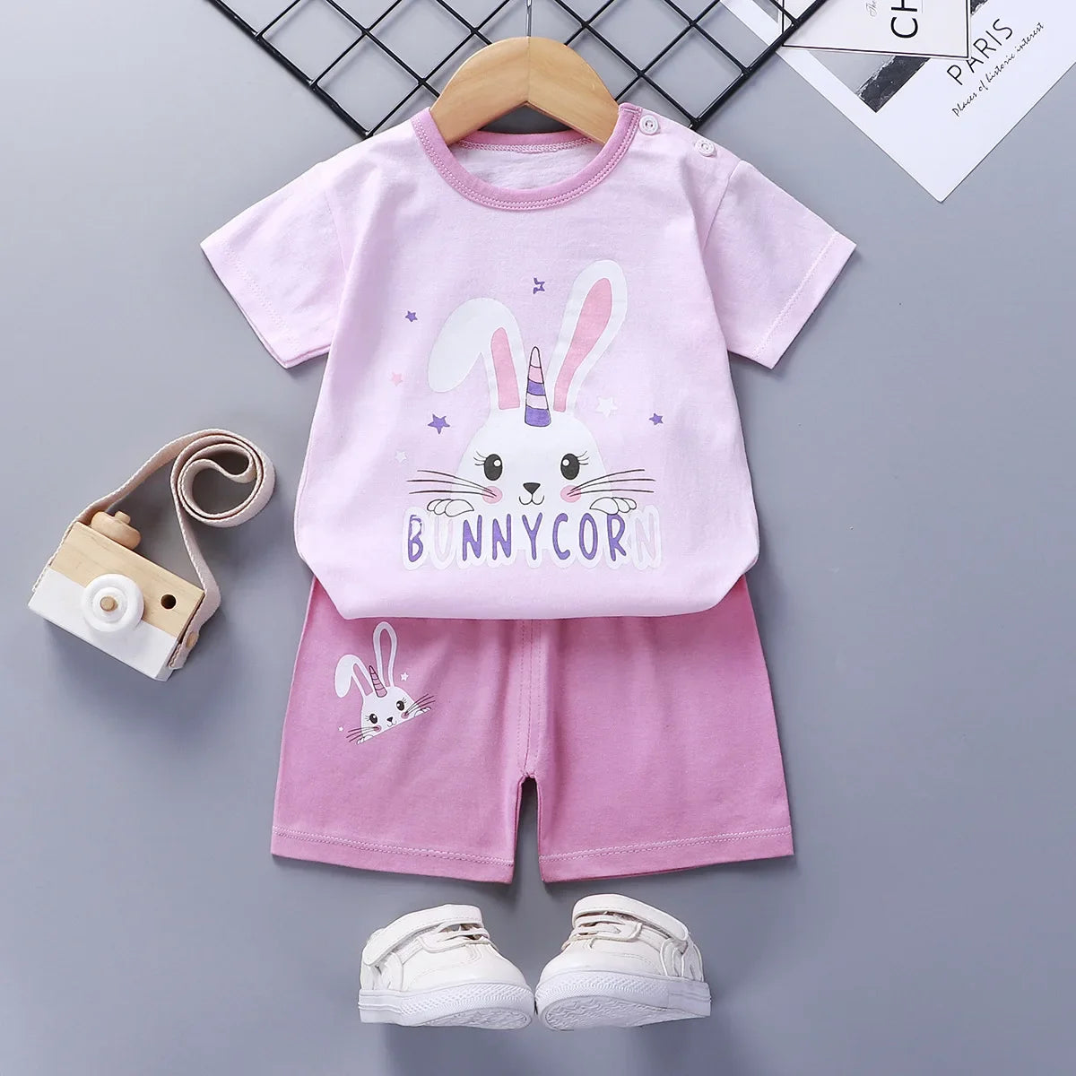 Summer Baby Clothes Set Casual Baby Boy Clothing Set Kids Short Sleeve Sports Set Tshirt Shorts Infant Baby Girl Clothes suits