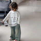 Baby autumn pants boys autumn version of Korean children's wear 2024 new pants in the wear-and-tear jeans trend