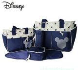 Disney Mickey's New Diaper Bag Handbag Luxury Brand Cartoon Fashion Baby Bag 5-piece High Capacity Baby Diaper Bag High Quality