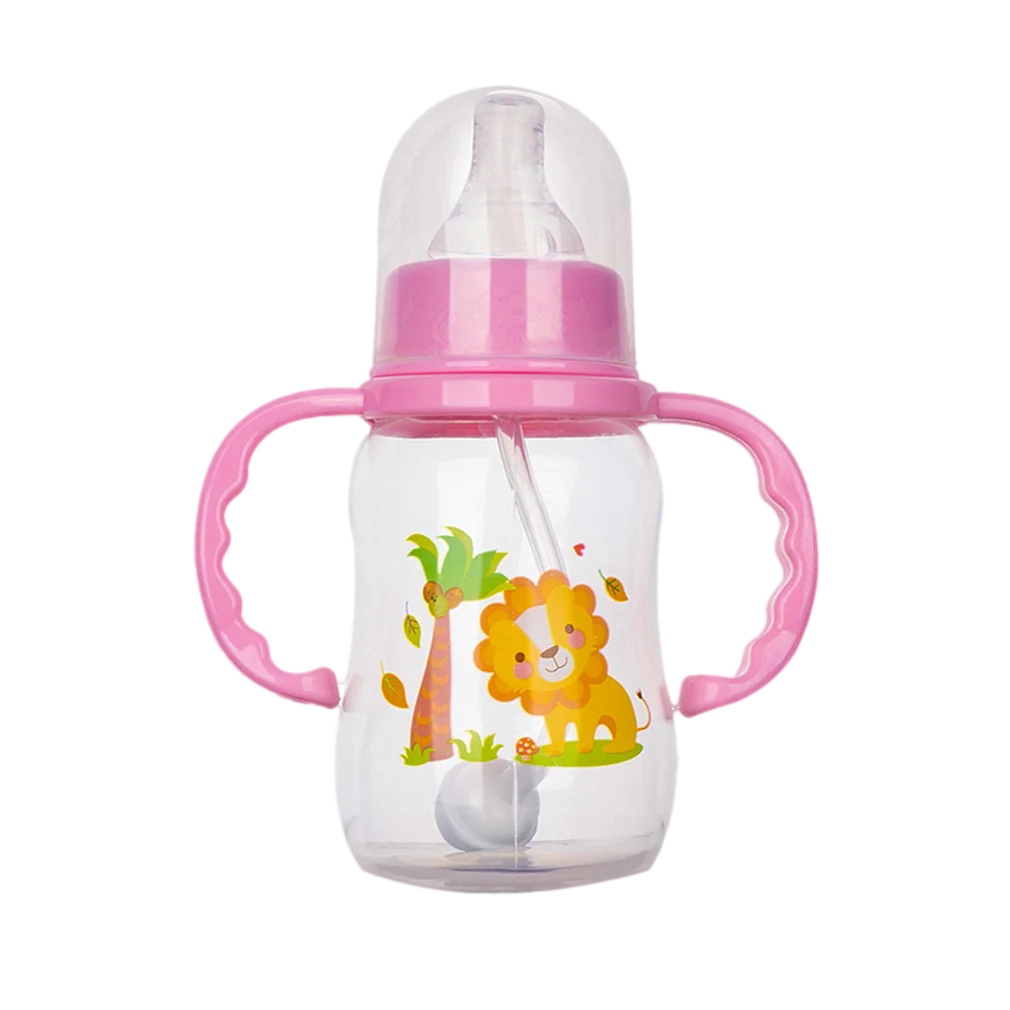 240ml newborn cartoon bottle, BPA-free, cartoon shape baby PP bottle, drop-proof and leak-proof baby feeding bottle