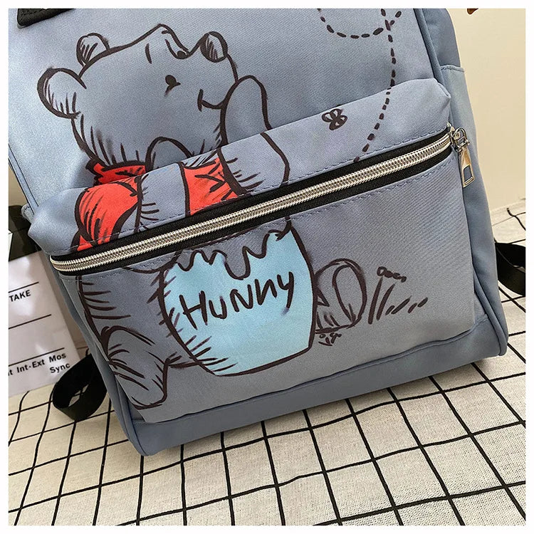 Disney New Mommy Bag Fashion Cartoon Print Large Capacity Mommy Bag Mother and Baby Bag Waterproof Bottle Diaper Backpack