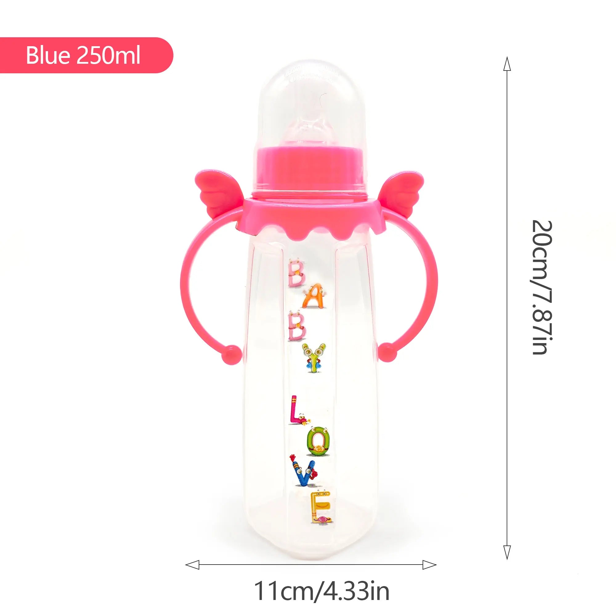 240ml newborn cartoon bottle, BPA-free, cartoon shape baby PP bottle, drop-proof and leak-proof baby feeding bottle