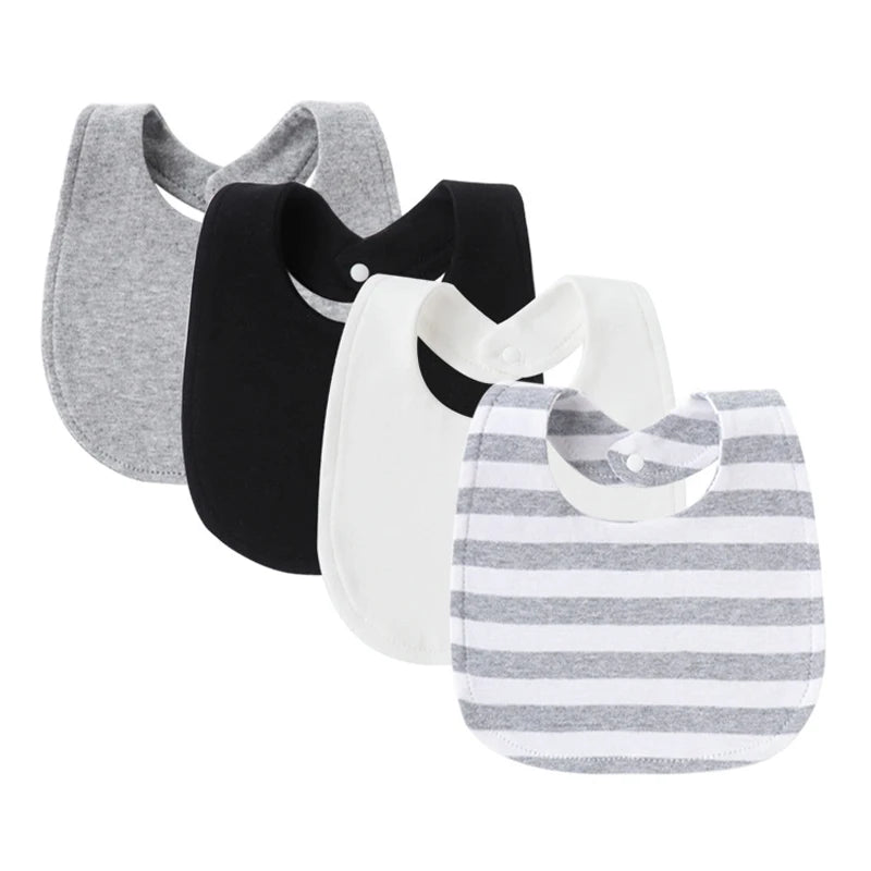 4Pcs Baby Bibs Burp Clothes Cotton Newborn Bibs for Girls Boys Baby Stuff Infant Accessories Toddler Saliva Towels Baby Care