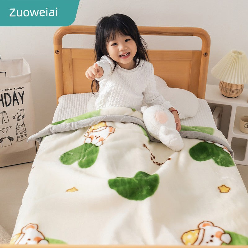 Raschel Winter Kindergarten Student Duvet Small Blanket