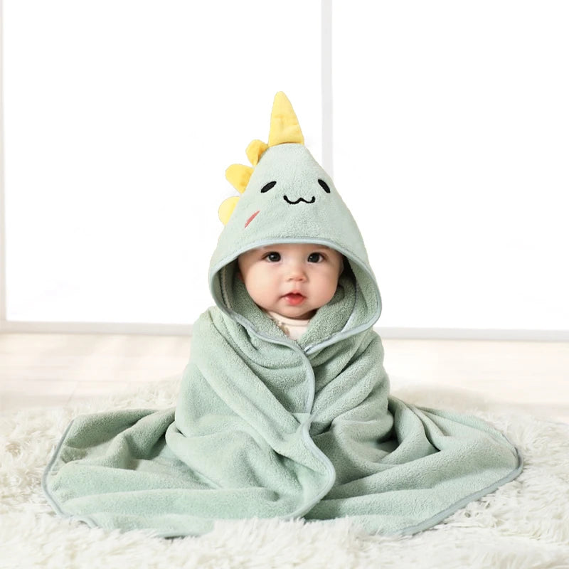 1 pack cartoon animal baby swaddling blanket goes out to a stroller blanket wrapped in a polyester hooded bathrobe