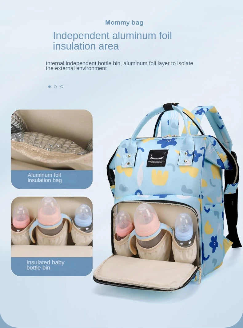 Fashion Oxford Shoulder Mother and Baby Bag Mami Outdoor with Baby Insulated Milk Storage Backpack Portable Storage