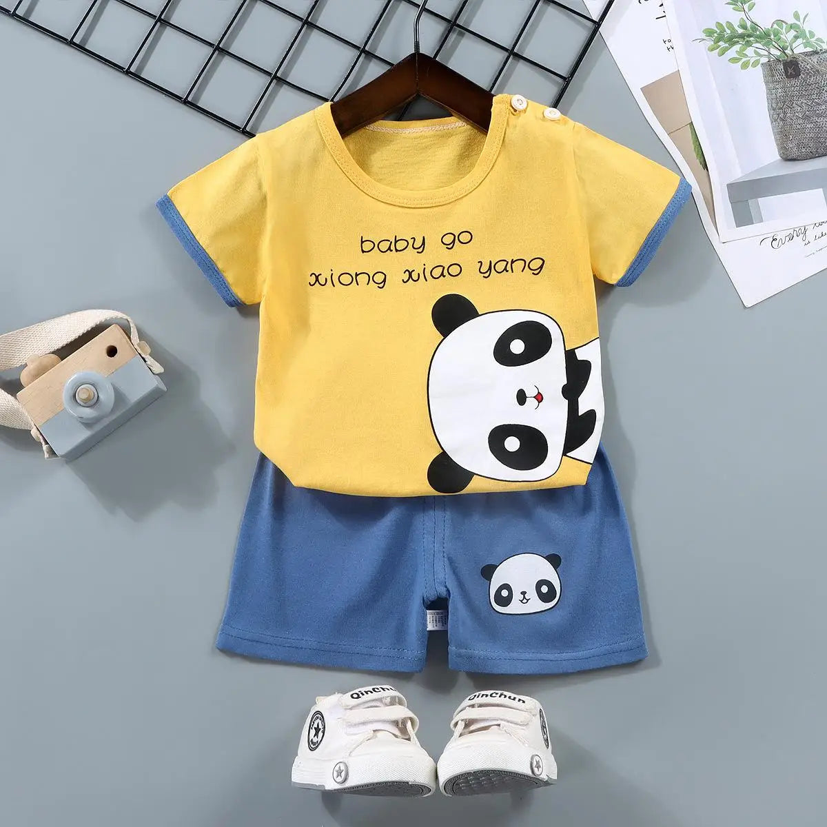 Baby Sets Children Set Girls Boy Shorts Clothes Cartoon Print Outfits For Kids Child Toddler T-shirt +pants Boys Clothes New