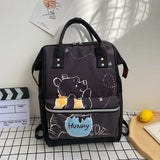 Disney New Mommy Bag Fashion Cartoon Print Large Capacity Mommy Bag Mother and Baby Bag Waterproof Bottle Diaper Backpack