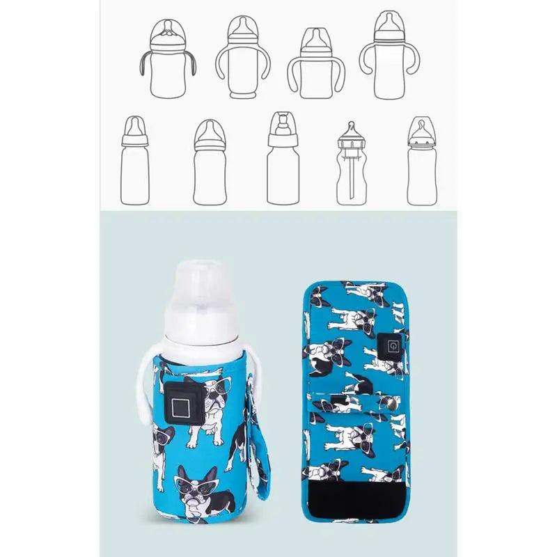 Outdoor Baby Feeding Milk Bottle Warmer Thermal Bag Travel Stroller Insulated Bag Baby Nursing Bottle Heater Supplies USB plug