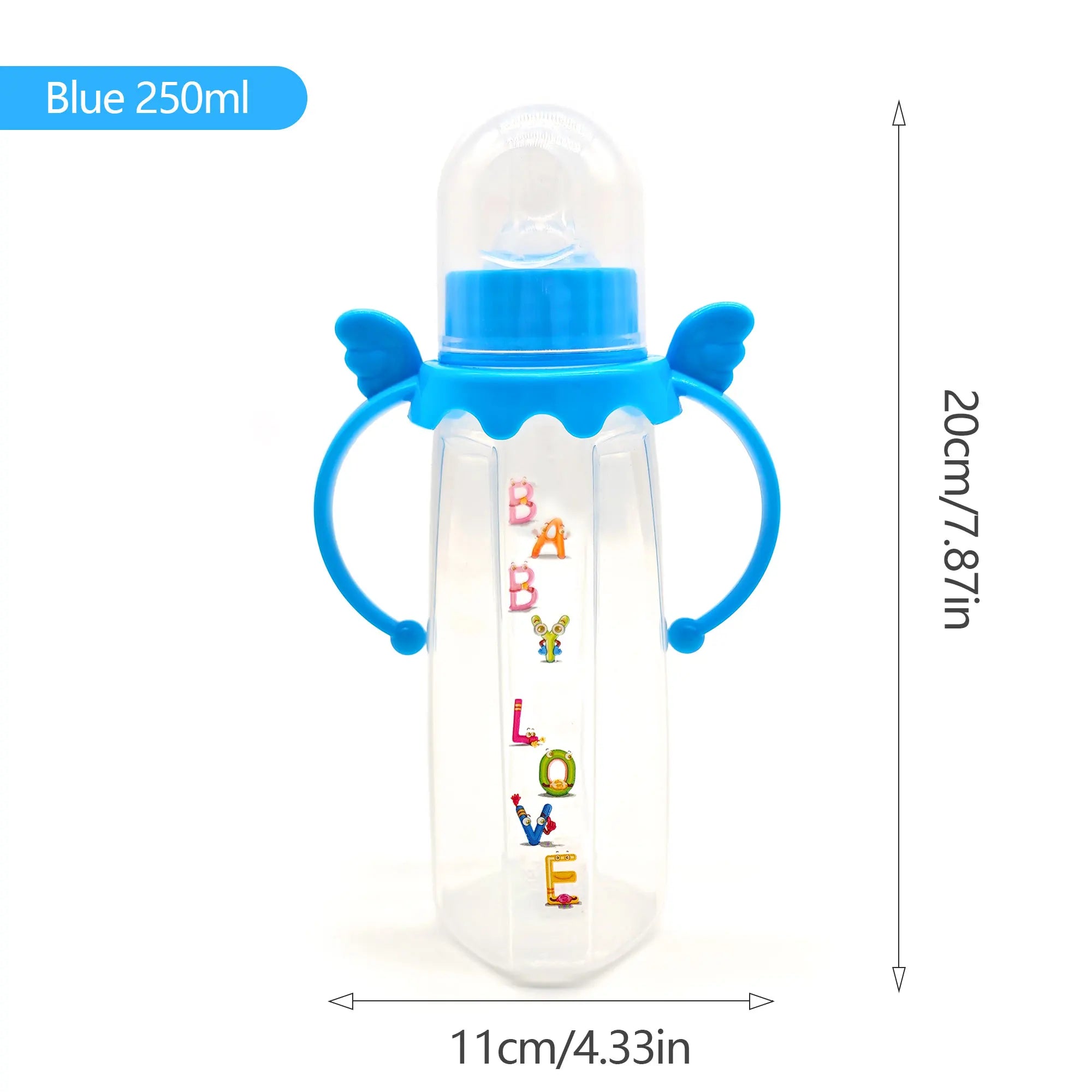 240ml newborn cartoon bottle, BPA-free, cartoon shape baby PP bottle, drop-proof and leak-proof baby feeding bottle