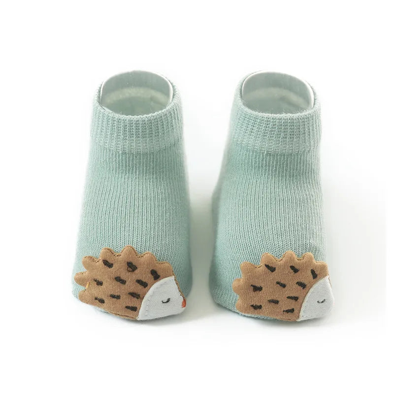 Cute Baby Boy Girl Socks Kids Dinosaur/fox Newborn Cheap Stuff Anti Slip Sokken for 0-3years Bebe Infant Toddlder Floor Socks