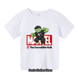 2024 New Green Giant Cartoon Pattern Boys and Girls Children's Printed T-shirt Children's Summer Fashion Short sleeved T-shirt