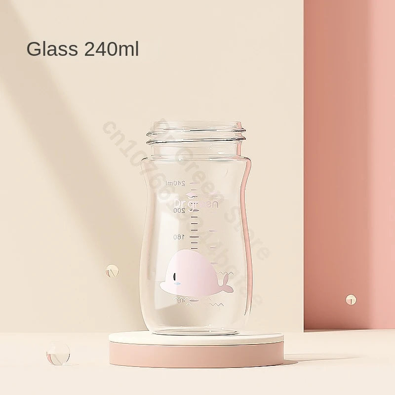 Dr.Green  Wide Mouth Baby Bottle body Inverted Bottle Body Glass/PPSU material 150mL/240mL/300mL High temperature resistant