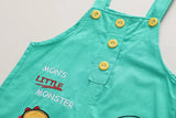 New Toddler Summer Baby Boys/Girls Clothes Children Cartoon Dinosaur T-Shirt Bib Pants 2Pcs/Set Infant Kids Fashion Tracksuits