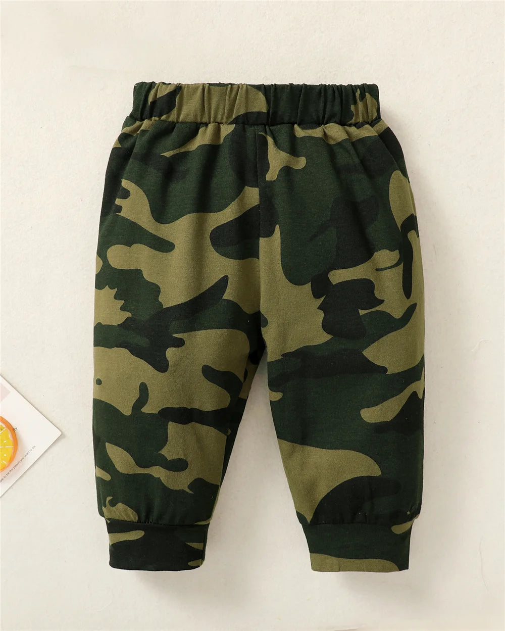 0-18 Months Newborn Baby Boy 3PCS Clothes Set Letters Print Short Sleeve Romper + Camouflage Pants with Hat Casual Outfit