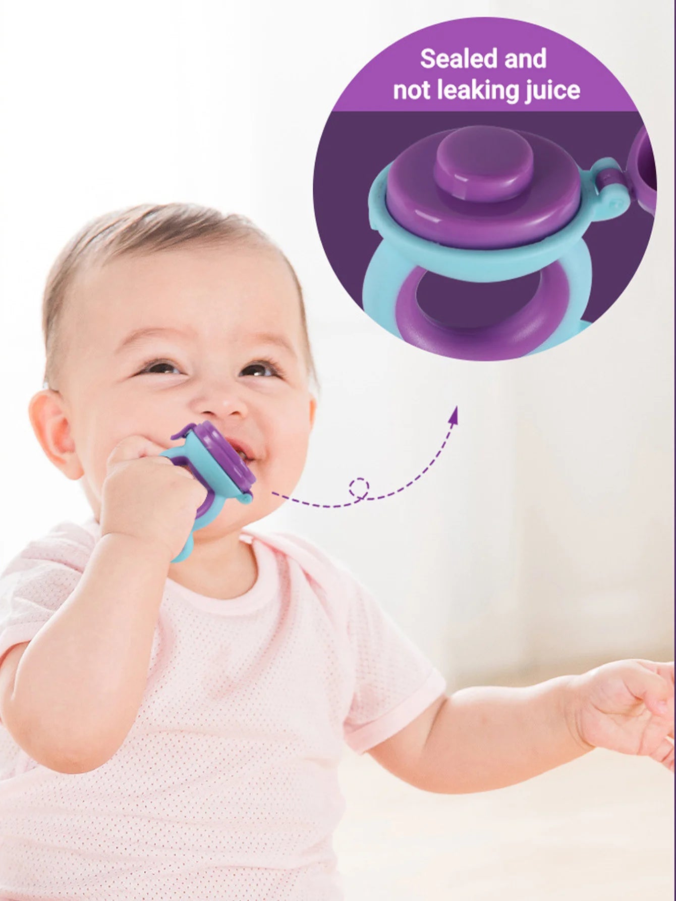 Baby Pacifier Fruit Feeder Baby Silicone Mesh Bag Pacifier Food-grade Fruit and Vegetable Feeder Nursing Toddler Teething Toy