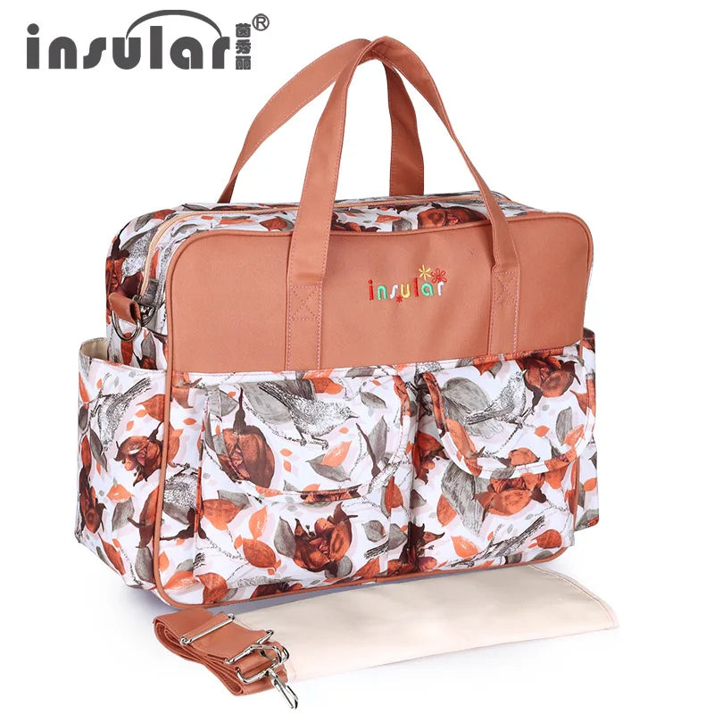 Insular Mummy Large Capacity Diaper Stroller Bag Waterproof Outdoor Travel Diaper Maternity Bag Baby Nappy Travel Changing Bags