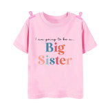 I'm Going To Be A Big Sister Printed Girls Shirt Tee Pregnancy Announcement Kids T-shirt Child Summer Short Sleeve Clothes Tops