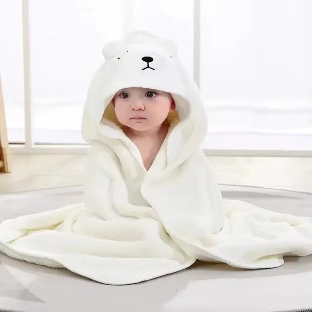 Cartoon Baby Bath Towels Soft Newborn Hooded Towel Blanket Cute Toddler Bathrobe Warm Sleeping Swaddle Wrap for Boys Girls