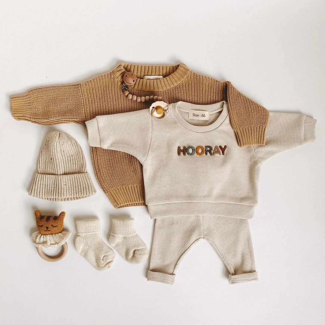 2022 Spring Fashion Baby Clothing Baby Girl Boy Clothes Set Newborn Sweatshirt + Pants Kids Suit Outfit Costume Sets Accessories