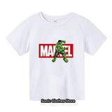 2024 Summer New Hulk Pattern Boys and Girls Children's Printed T-shirt Children's Summer Fashion Short Sleeved T-shirt