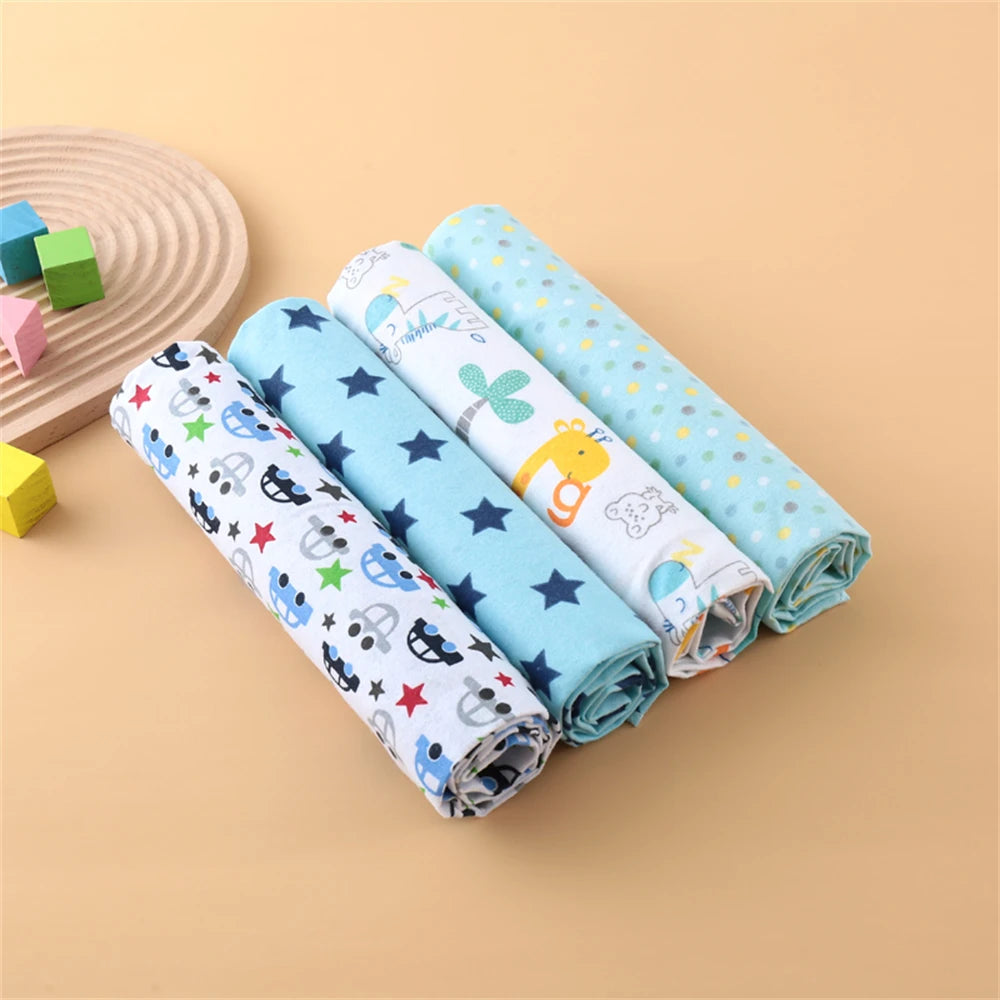 4Pcs Neutral Baby Swaddle Blanket Set, Simple Design