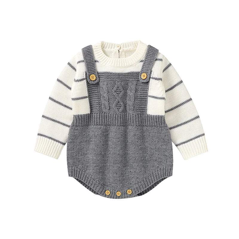 Baby Bodysuits Long Sleeve Spring Autumn Outwear Newborn Boy Girl Knitted Onesie Winter One Pieces Toddler Infant Unisex Clothes