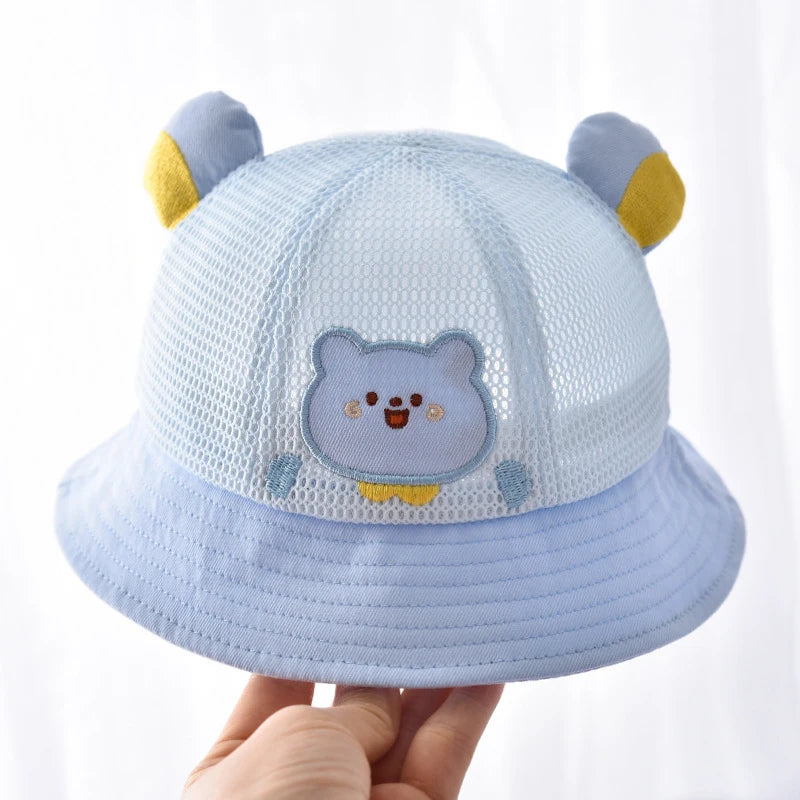 Baby Bucket Hat for Kids Spring Outdoor Boys Girls Sun Hat Summer Cute Frog Toddler Children Fisherman Cap Cotton Panama Bonnet