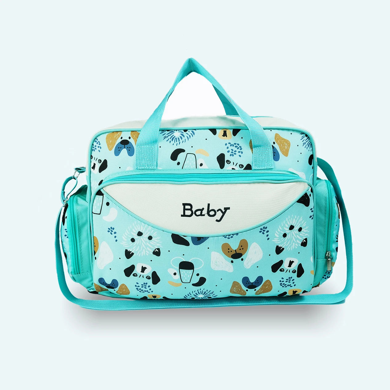 Lightweight Large capacity fashion waterproof cartoon bear One shoulder oblique span bag Mom bag portable mommy bag diaper bag