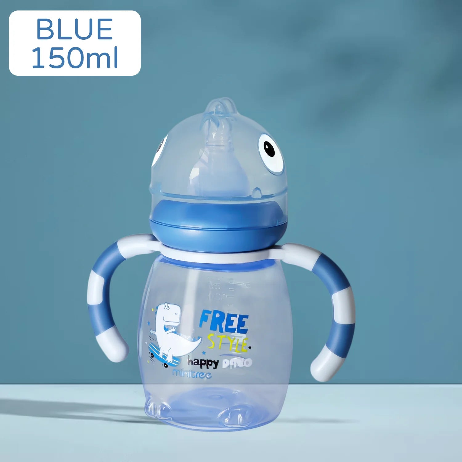 150ml/270ml baby cartoon bottle, 0-3 years old newborn feeding bottle, drop-proof and leak-proof, food grade safe PP material