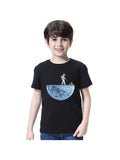 Astronaut New Cartoon T-shirt Boys Summer Shirt Children Short Sleeved Tops Spaceman Clothes 3-14T