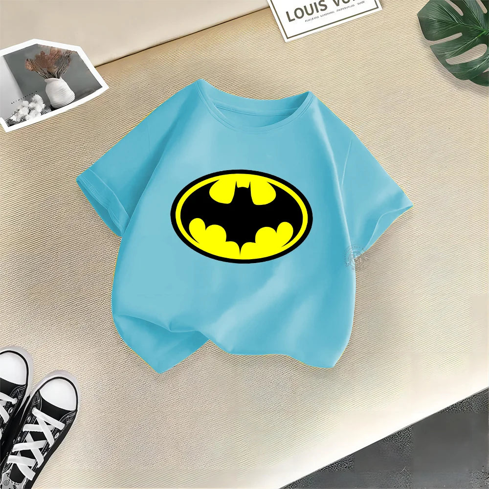 Cartoon Summer clothing Casual cotton T-shirt Super Heroes Boys Girls comfortable cotton T-shirt crewneck short-sleeved top