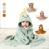 1 pack cartoon animal baby swaddling blanket goes out to a stroller blanket wrapped in a polyester hooded bathrobe