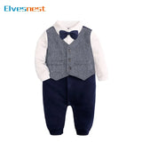 Gentleman Newborn Baby Clothes Boys Rompers Cotton Long Sleeve Baby Boy Clothes Spring & Autumn Infant Rompers 0-24 Months