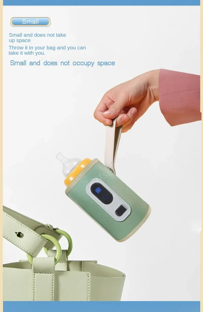 Portable Baby Milk Warmer Guardian Travel Digital Display Nursing Bottle USB Baby Bottle Hot Bag Universal Heater