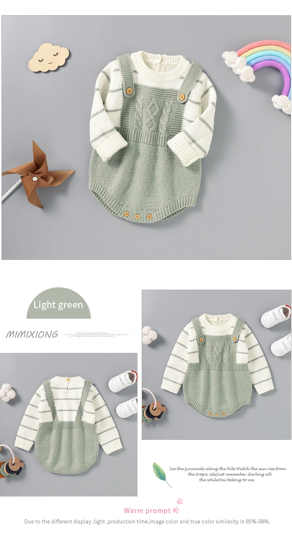 Baby Bodysuits Long Sleeve Spring Autumn Outwear Newborn Boy Girl Knitted Onesie Winter One Pieces Toddler Infant Unisex Clothes