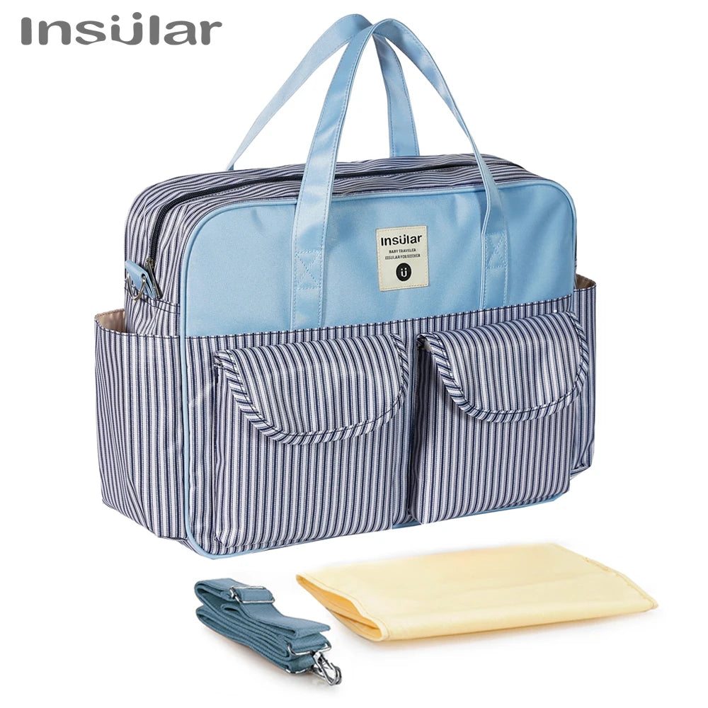 Insular Mummy Large Capacity Diaper Stroller Bag Waterproof Outdoor Travel Diaper Maternity Bag Baby Nappy Travel Changing Bags