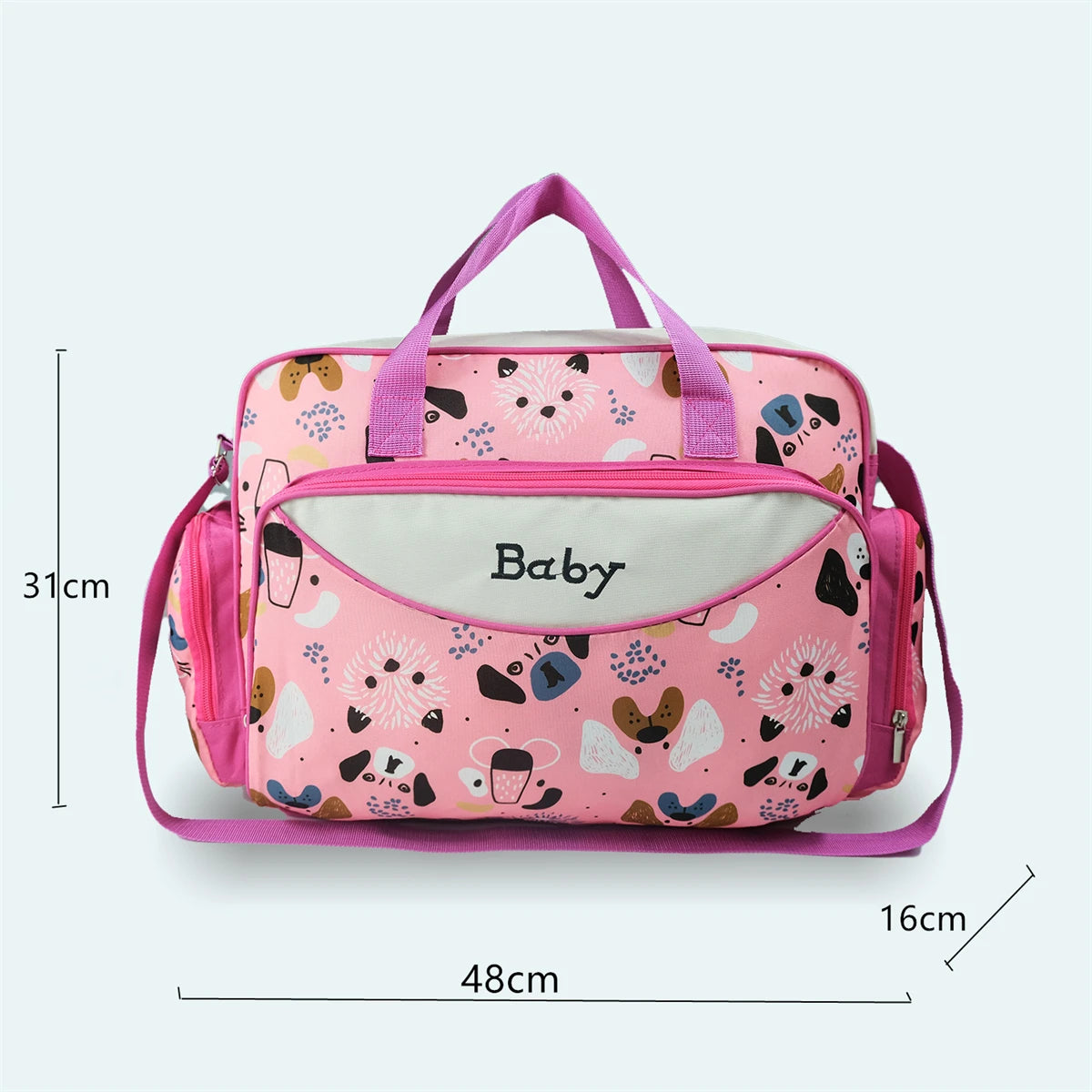 Lightweight Large capacity fashion waterproof cartoon bear One shoulder oblique span bag Mom bag portable mommy bag diaper bag