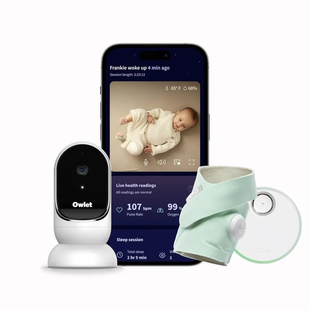 Dream Duo Smart Baby Monitor: FDA-Cleared Dream Sock® plus Owlet Cam 2- Tracks & Notifies for Pulse Rate