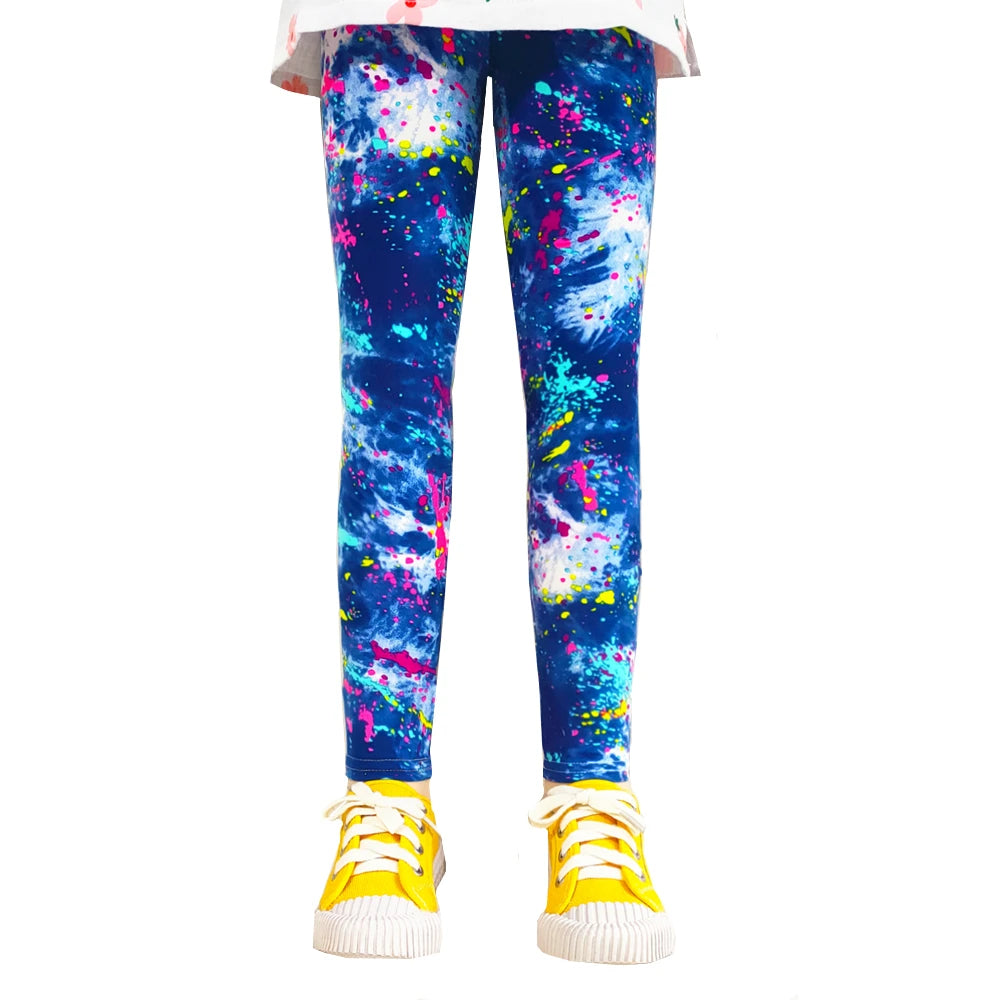 Cute Girls Leggings Spring Autumn Printing Flower Pants Sweet Girl Pencil Pants Kids Trousers Children Clothing