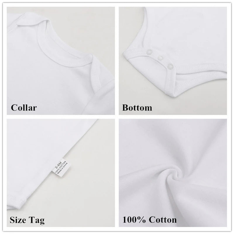 I'm the Best Thing 2025 Newborn Baby Clothes White Cotton Summer Bodysuits for Infants Short Sleeve Boys Girls Romper