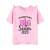 I'm Going To Be A Big Sister Printed Girls Shirt Tee Pregnancy Announcement Kids T-shirt Child Summer Short Sleeve Clothes Tops