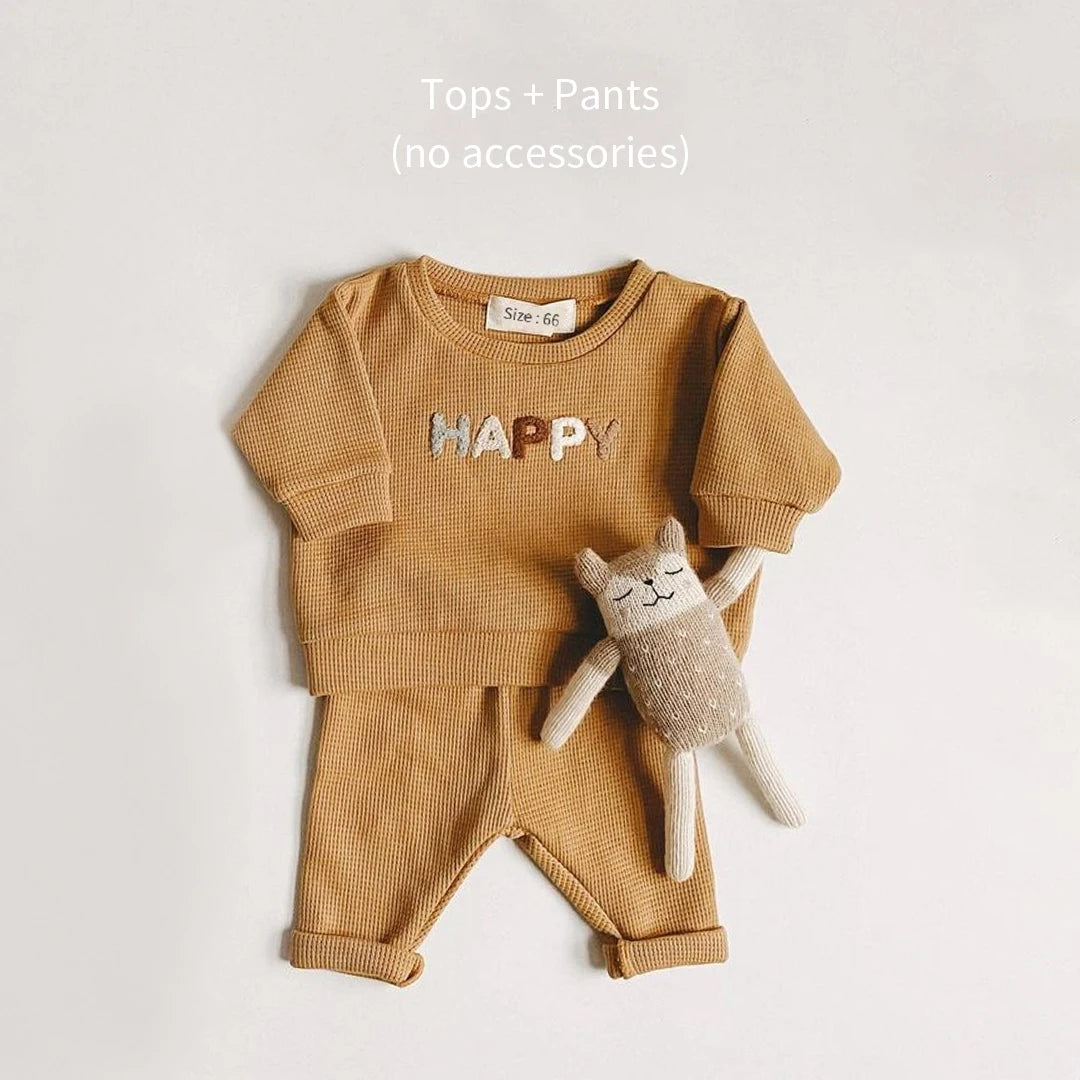 2022 Spring Fashion Baby Clothing Baby Girl Boy Clothes Set Newborn Sweatshirt + Pants Kids Suit Outfit Costume Sets Accessories