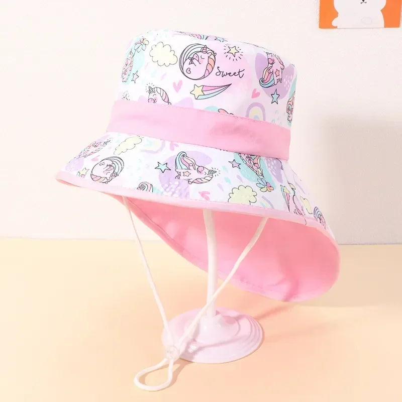 New 2022 Spring Summer Cotton Baby Sun Hat for Girls Boys Baby Bucket Hat Outdoor Children Fisherman Hat UV Protection Beach