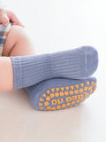 5 Pairs of Baby Floor Socks Newborn Anti-Slip Glue All Year Round Baby Loose Mouth Boys and Kidsren's Socks