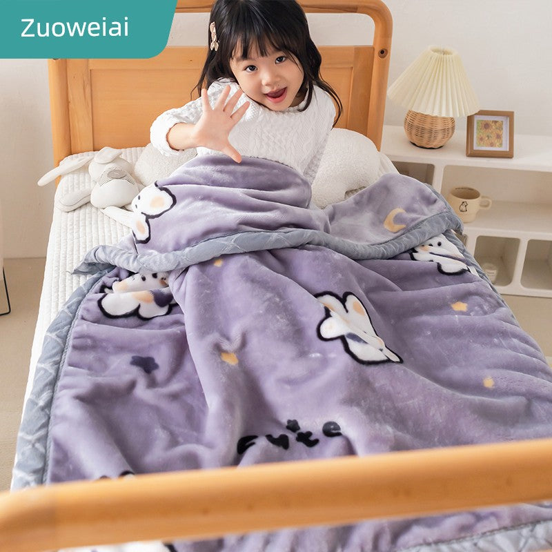 Raschel Winter Kindergarten Student Duvet Small Blanket