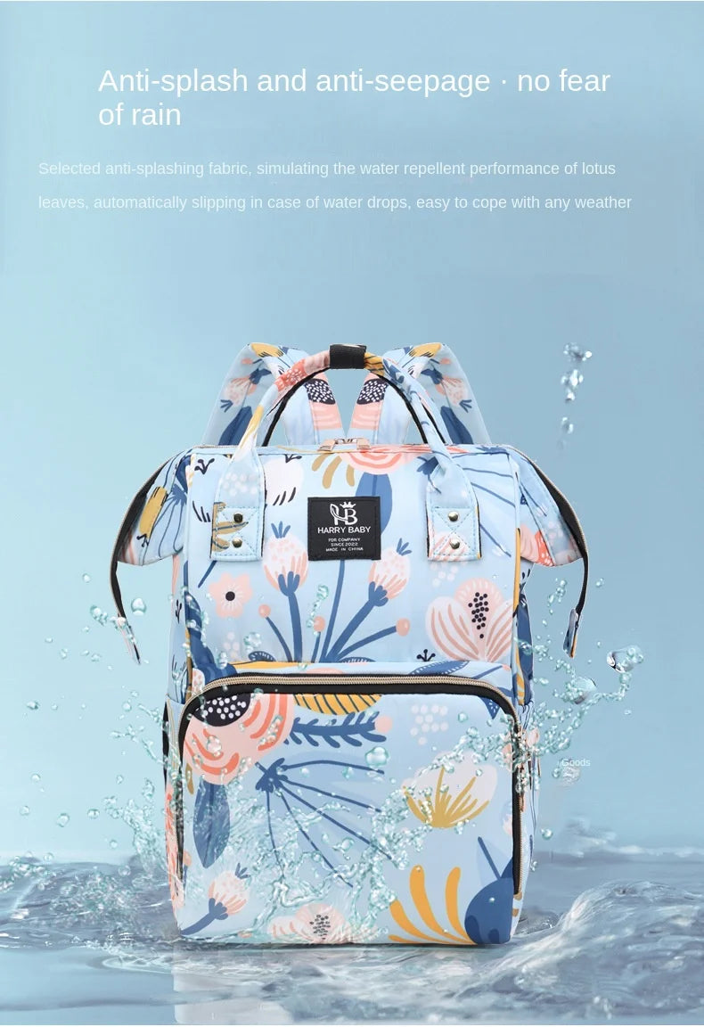 Fashion Print Nappy Backpack Bag Mummy Large Capacity Bag Mom Baby Multi-function Outdoor Travel Diaper Bags for Baby Care Stuff