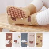 3 Pairs Newborn Baby Socks Cartoon Toddler Anti Slip Cotton Floor Socks for Girl Boy Cute Unisex Accessories Four Season