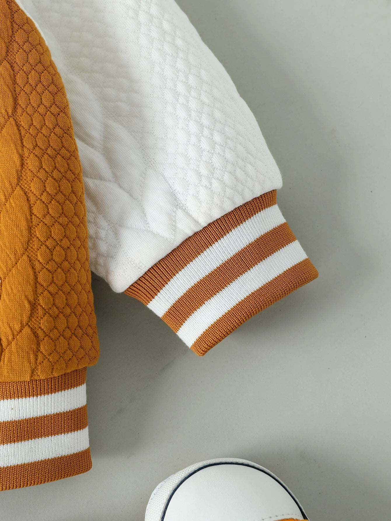 Baby Boy Baseball Jackets Toddler Letter Pattern Contrast Color Long Sleeve Buttons Front Coat Autumn Winter Outerwear 1-3Y