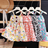 Dresses for Kids Girls Coolred Summer Middle and Big Kids Girls Seaside Holiday Halter Dresses